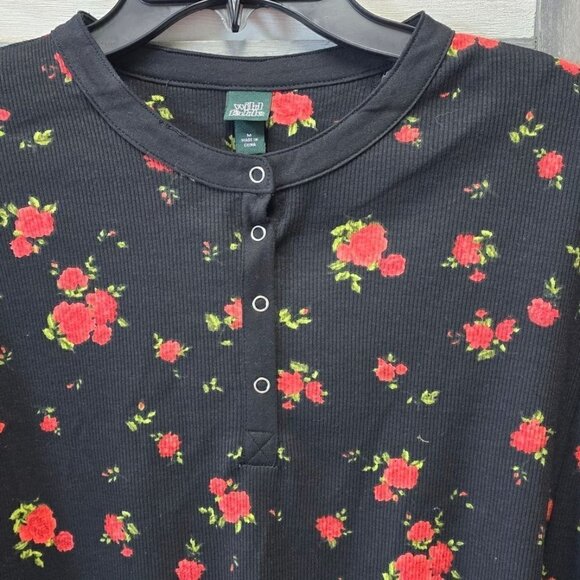 Floral Long Sleeve Cropped Top | Wild Fable | Medium - Picture 4 of 12